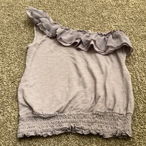 Lavender one shoulder summer top